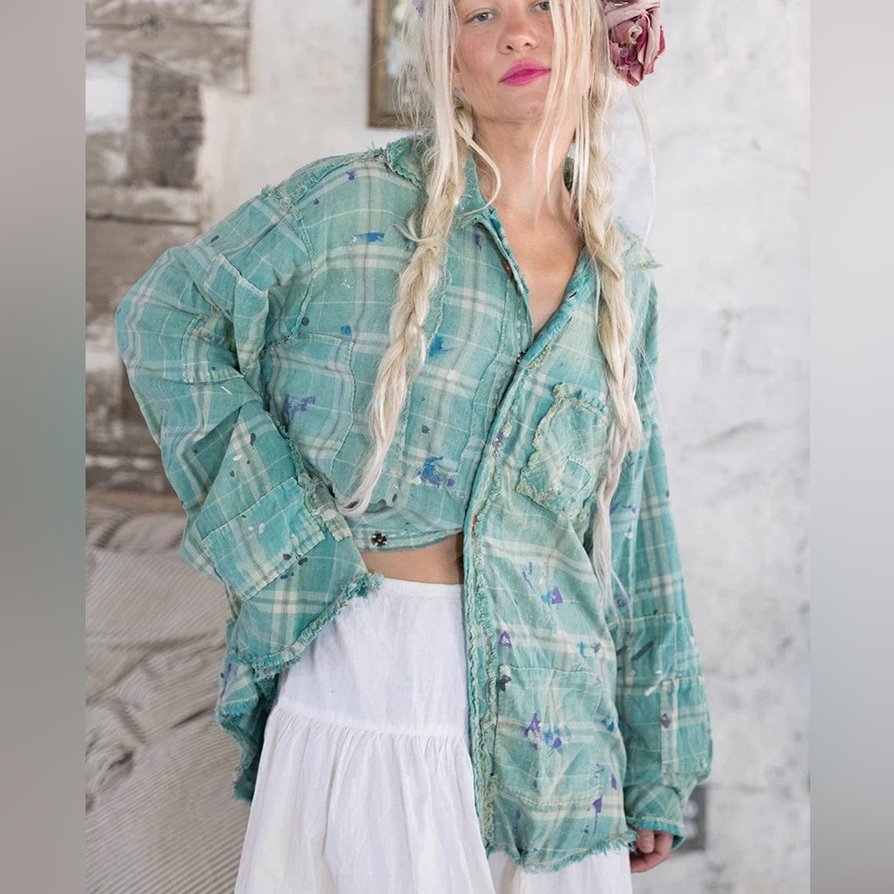 Magnolia Pearl Emerald Button Down Shirt